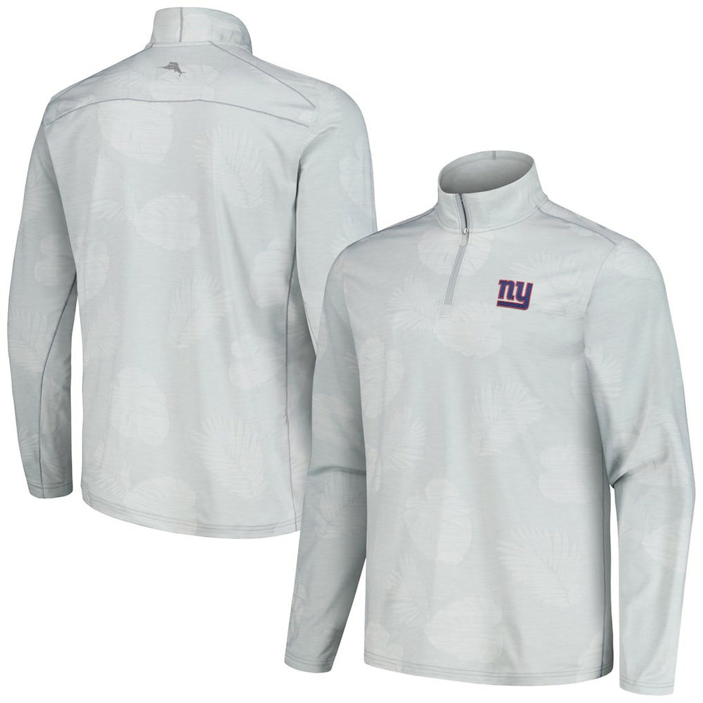 New York Giants Delray Frond IslandZone Half-Zip Sweatshirt - Gray Sweatshirts