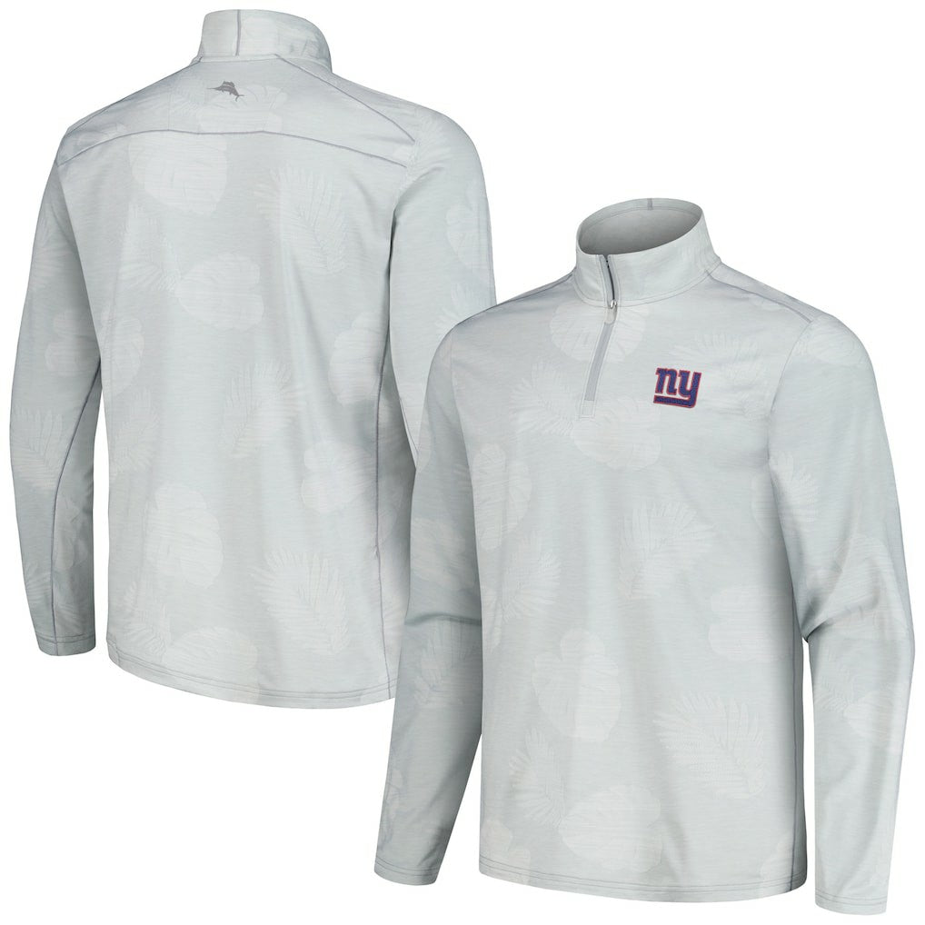New York Giants Delray Frond IslandZone Half-Zip Sweatshirt - Gray Sweatshirts