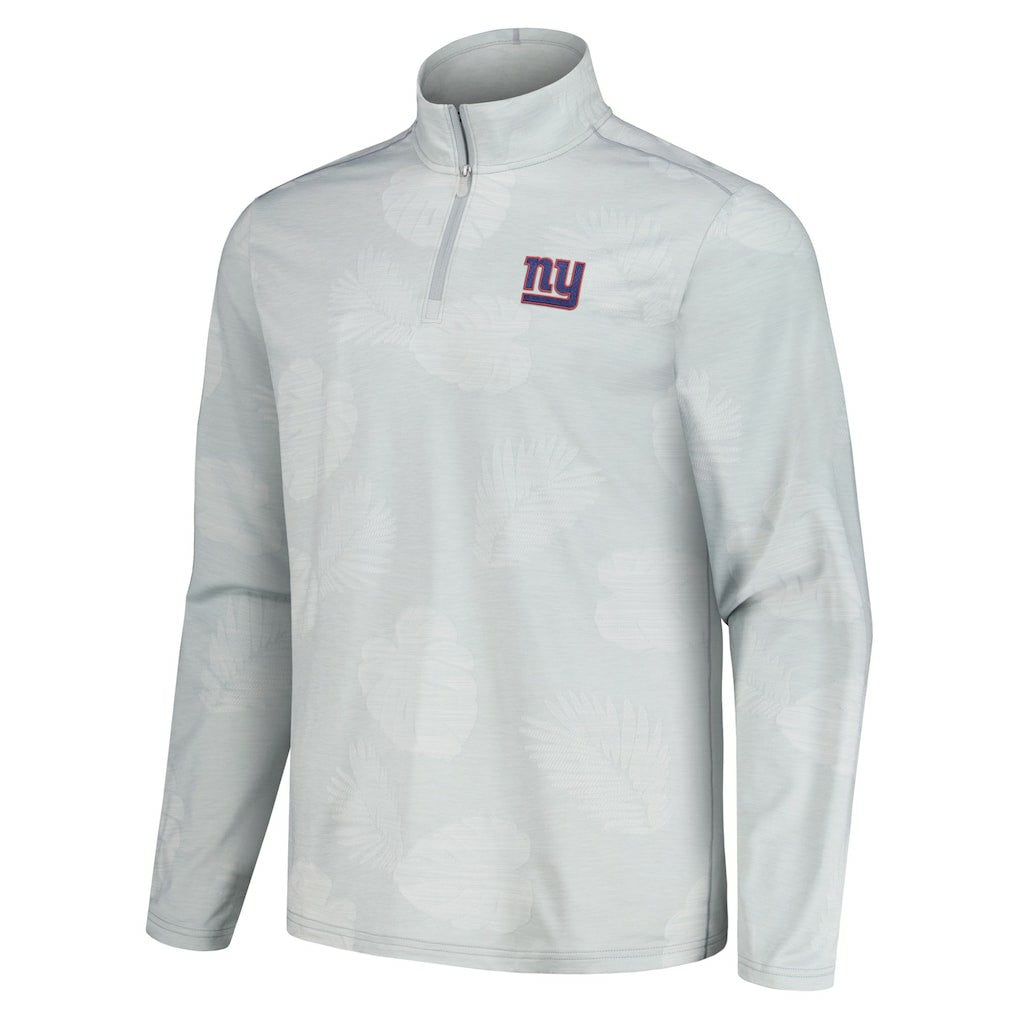 New York Giants Delray Frond IslandZone Half-Zip Sweatshirt - Gray Sweatshirts