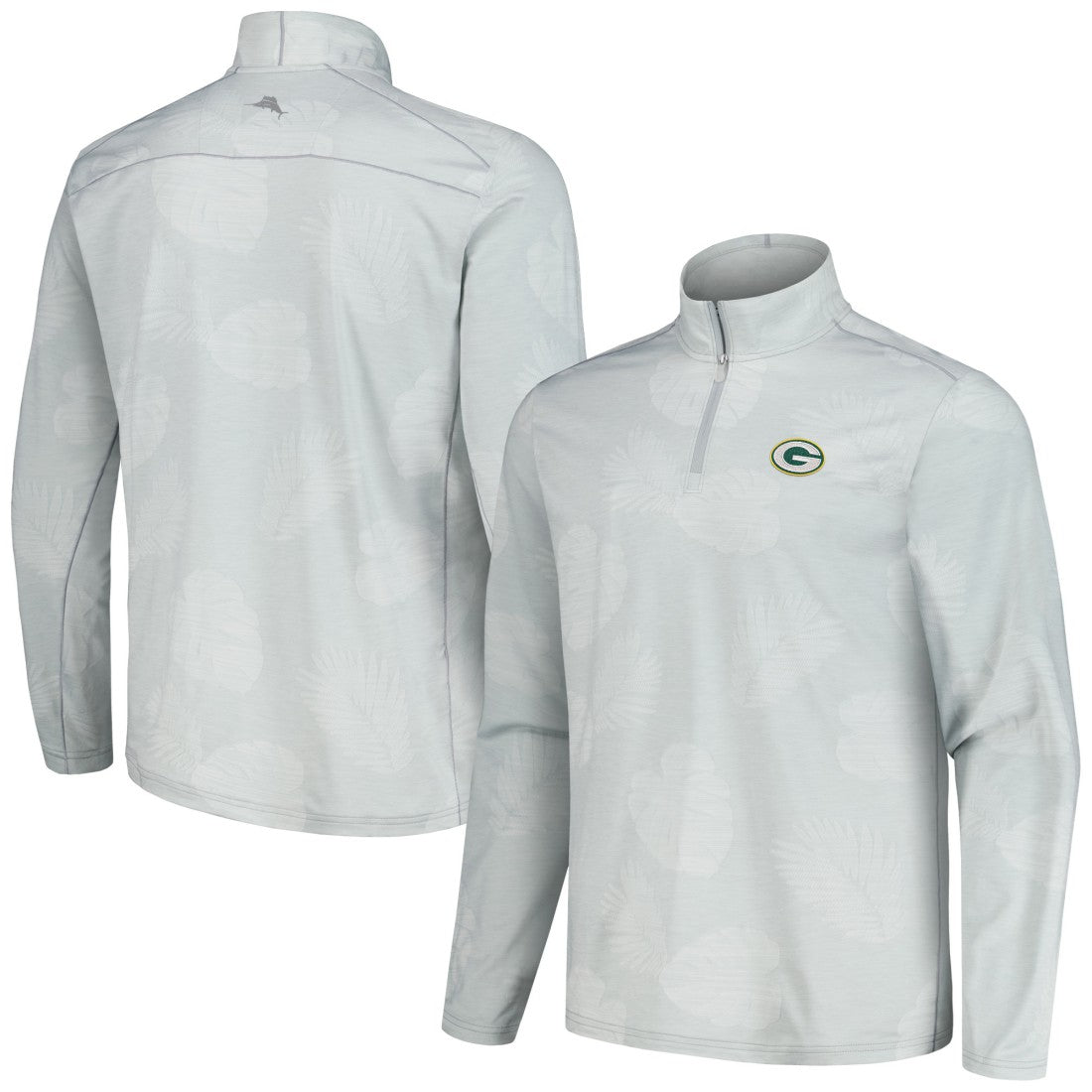 Green Bay Packers Delray Frond IslandZone Half-Zip Sweatshirt - Gray Sweatshirts