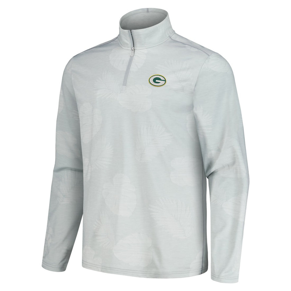 Green Bay Packers Delray Frond IslandZone Half-Zip Sweatshirt - Gray Sweatshirts
