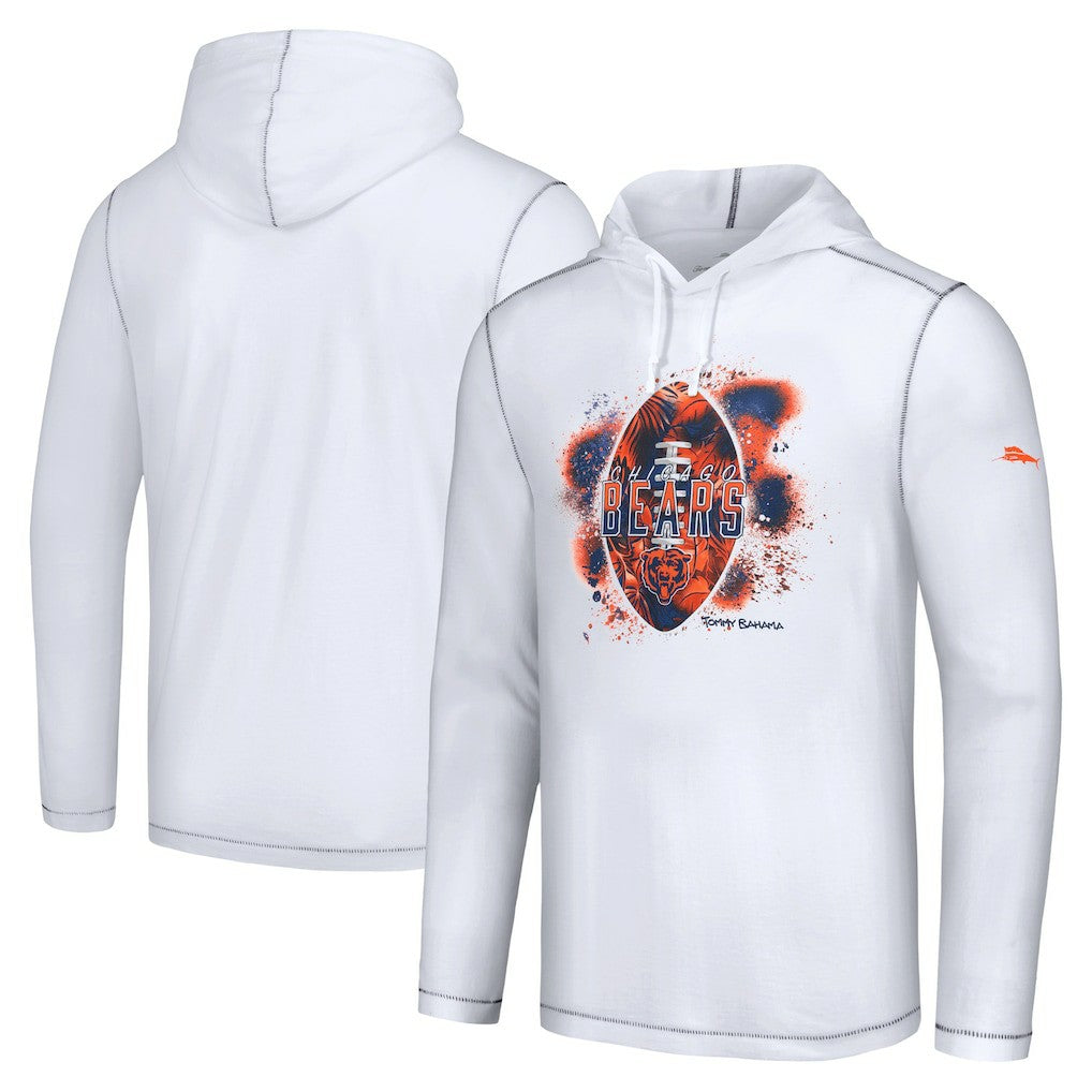 Chicago Bears Graffiti Touchdown Pullover Hoodie - White Hoodies