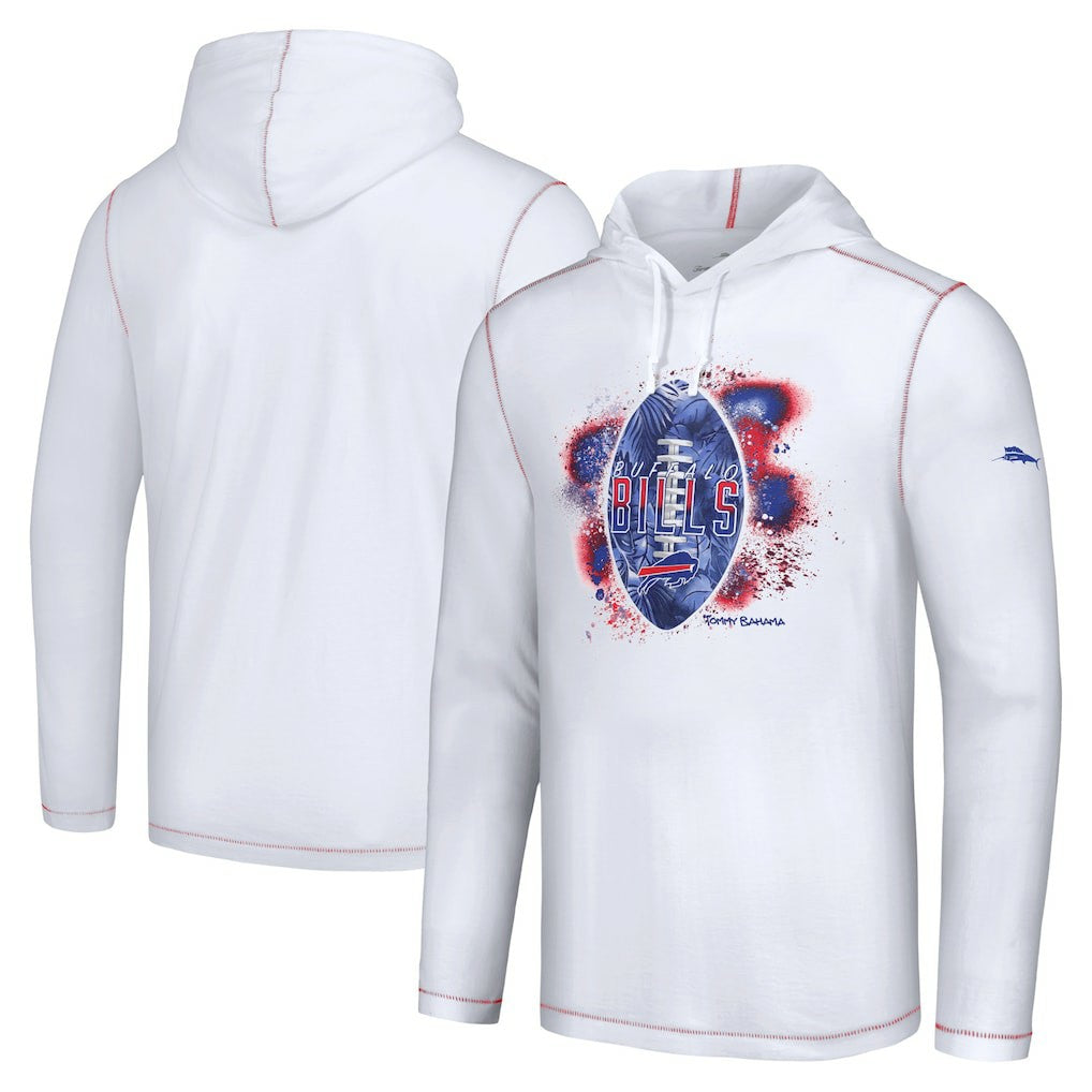 Buffalo Bills Graffiti Touchdown Pullover Hoodie - White Hoodies