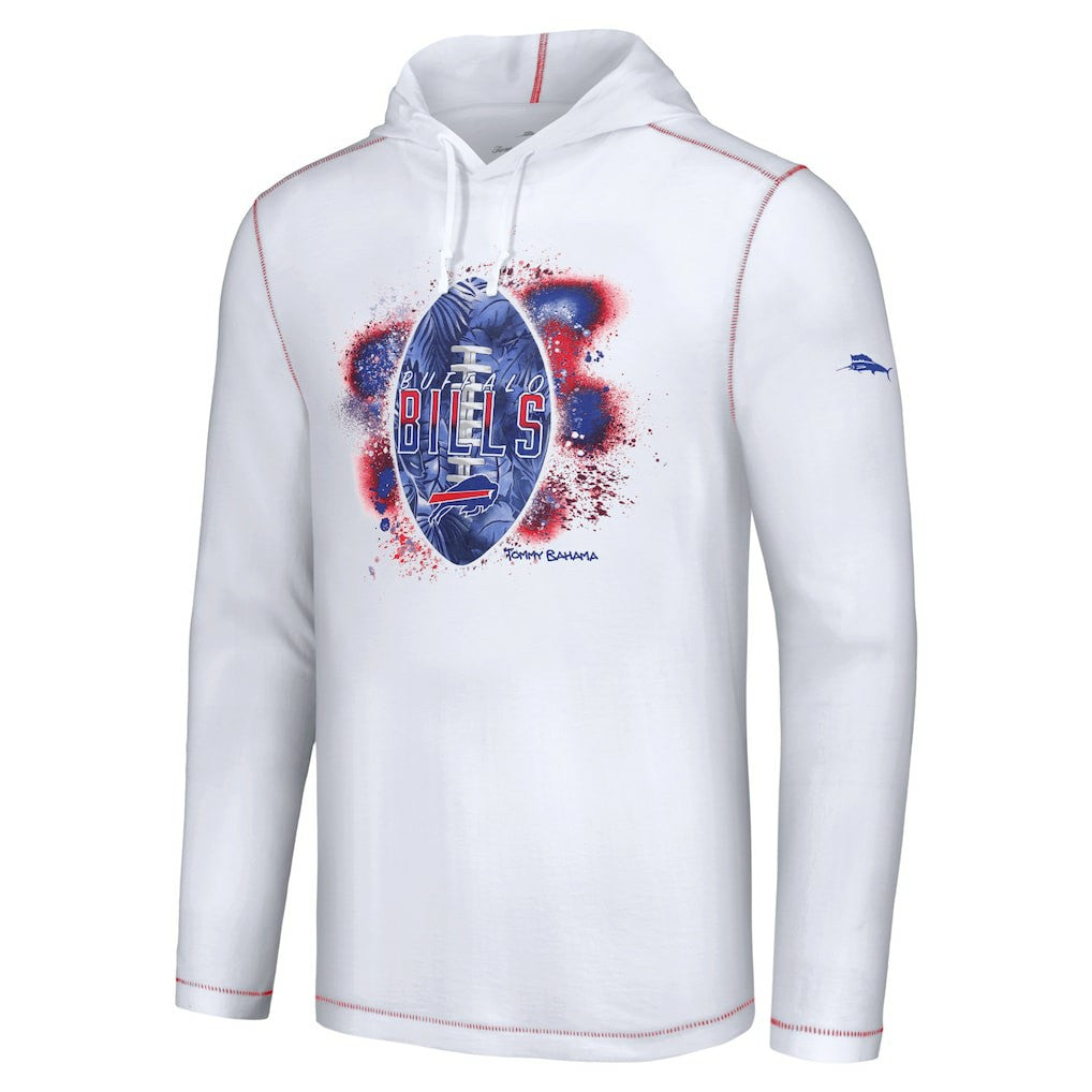 Buffalo Bills Graffiti Touchdown Pullover Hoodie - White Hoodies
