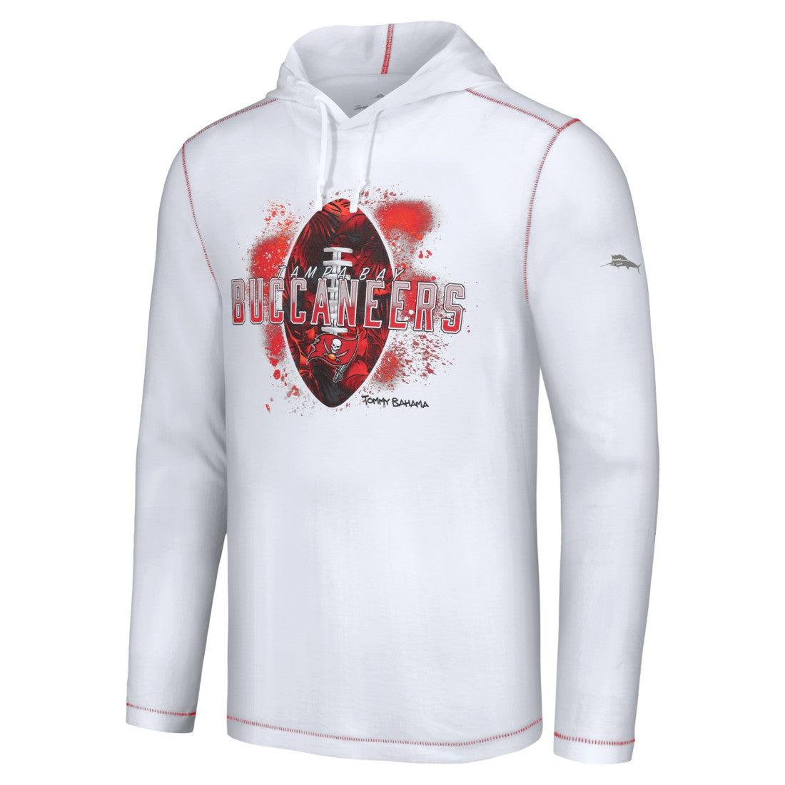Tampa Bay Buccaneers Graffiti Touchdown Pullover Hoodie - White Hoodies