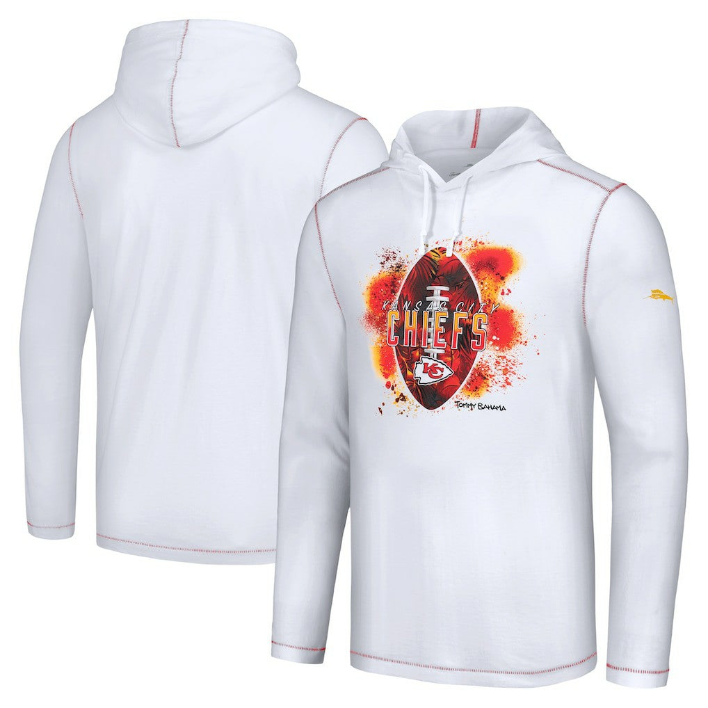 Kansas City Chiefs Graffiti Touchdown Pullover Hoodie - White Hoodies