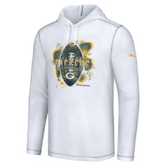 Green Bay Packers Graffiti Touchdown Pullover Hoodie - White Hoodies