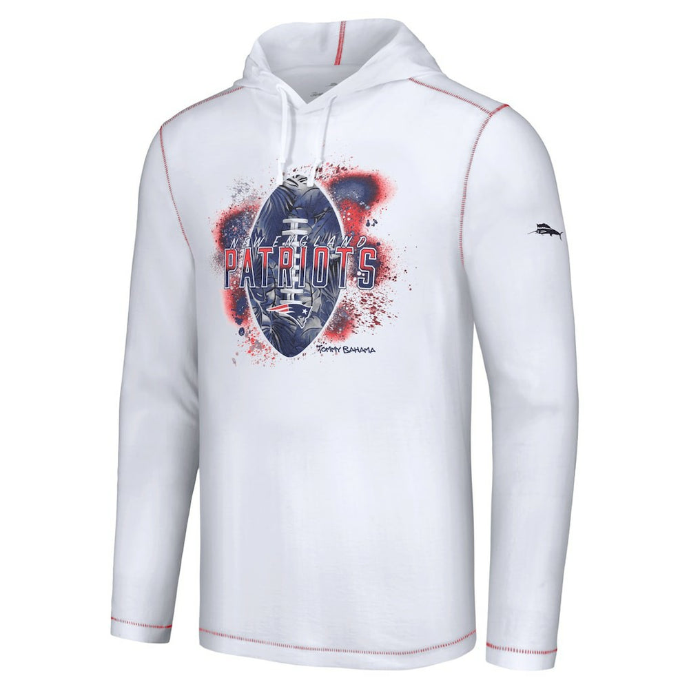 New England Patriots Graffiti Touchdown Pullover Hoodie - White Hoodies