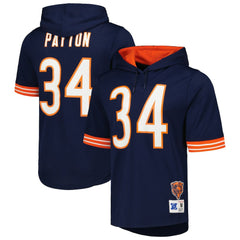 Walter Payton Chicago Bears Retired Player Name & Number Mesh Hoodie T-Shirt - Navy Hoodies