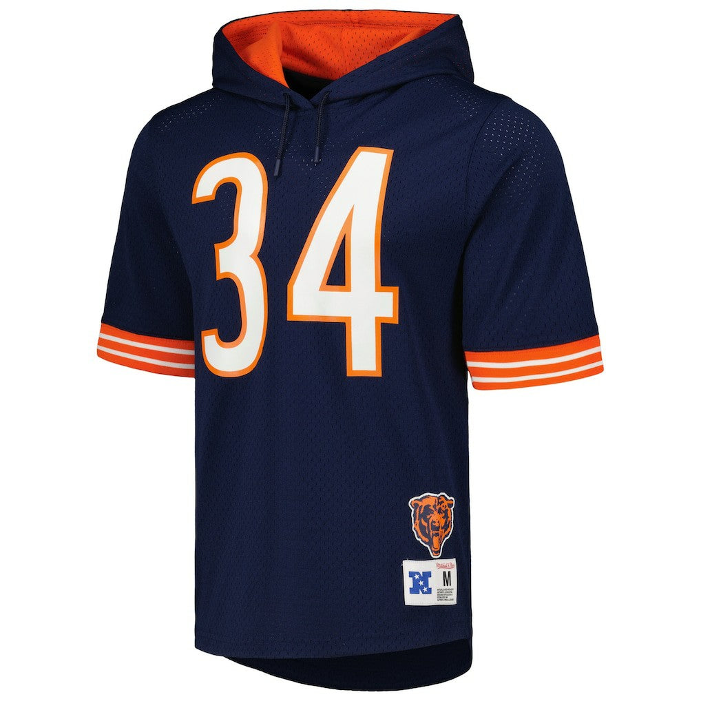 Walter Payton Chicago Bears Retired Player Name & Number Mesh Hoodie T-Shirt - Navy Hoodies
