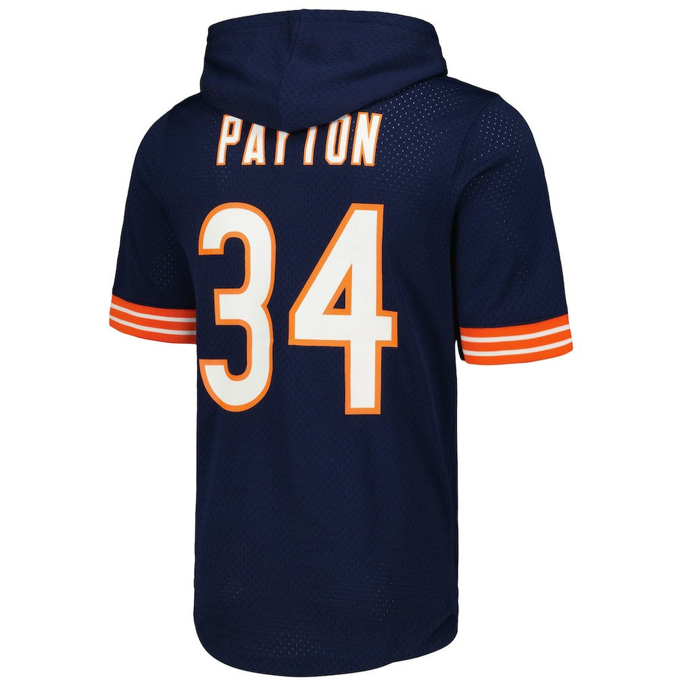 Walter Payton Chicago Bears Retired Player Name & Number Mesh Hoodie T-Shirt - Navy Hoodies