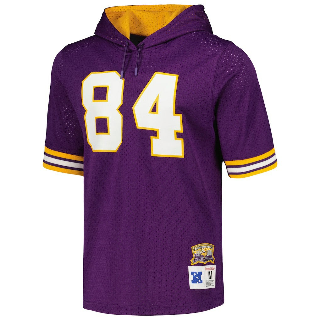 Randy Moss Minnesota Vikings Retired Player Name & Number Mesh Hoodie T-Shirt - Purple Hoodies