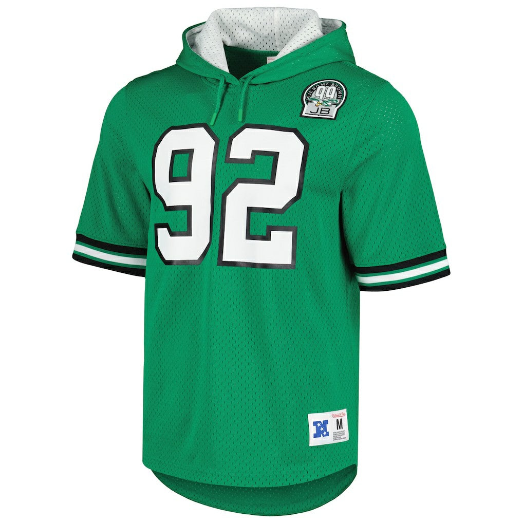 Reggie White Philadelphia Eagles Retired Player Name & Number Mesh Hoodie T-Shirt - Kelly Green Hoodies