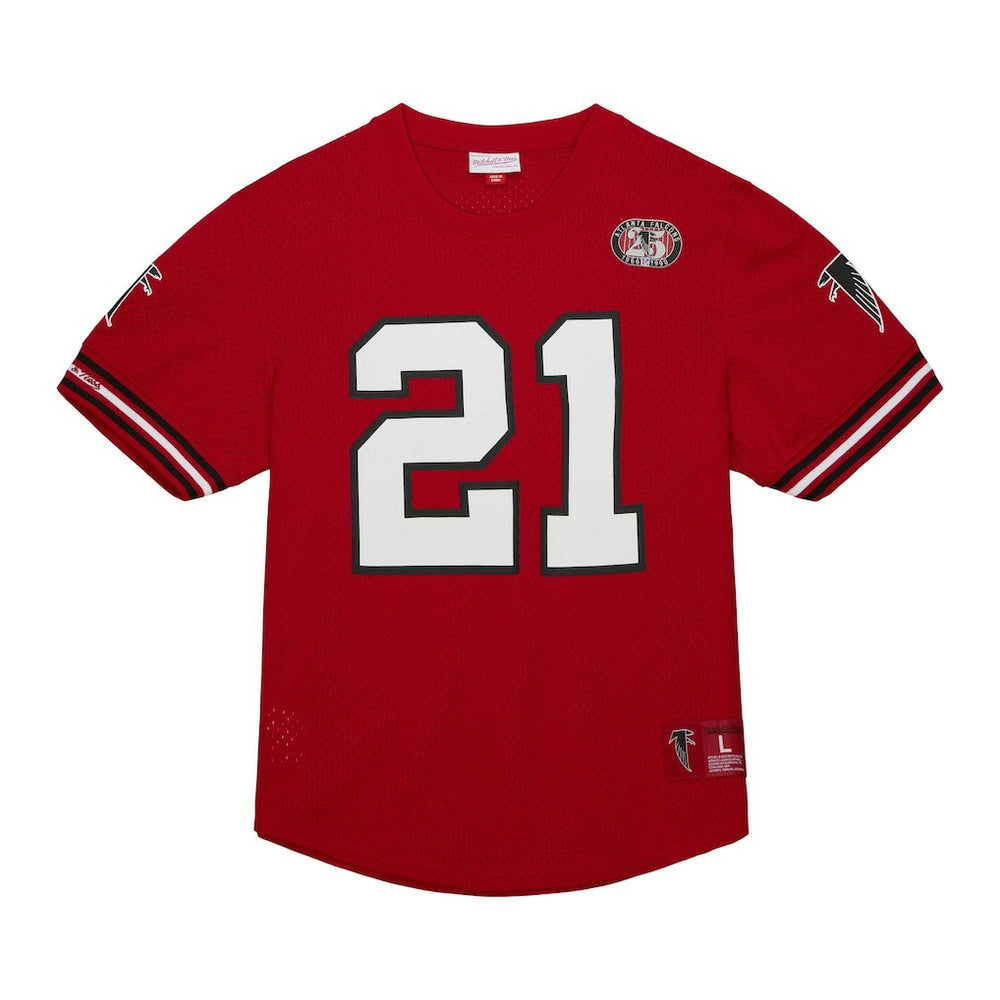 Deion Sanders Atlanta Falcons Retired Player Name & Number Mesh Top - Red Tops
