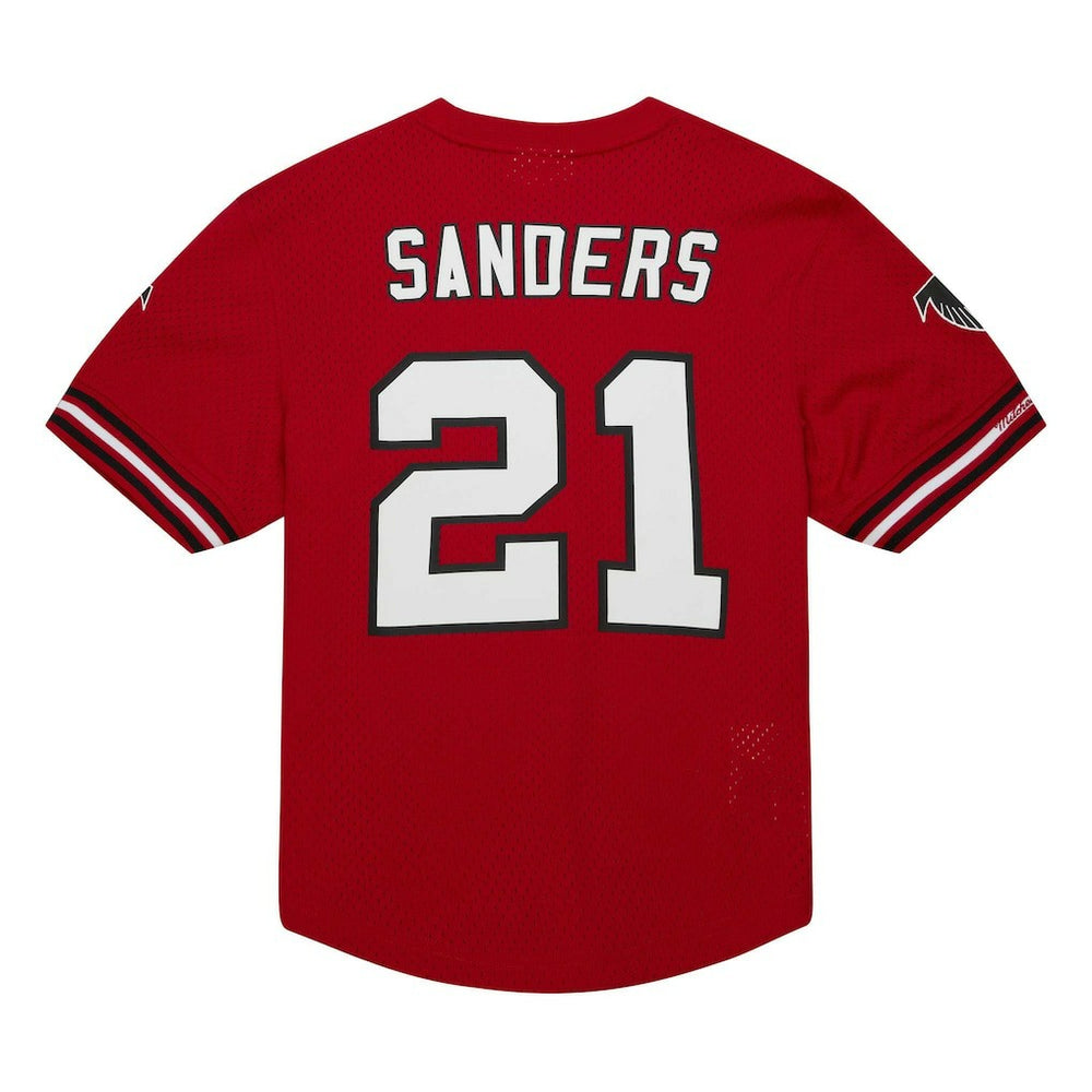 Deion Sanders Atlanta Falcons Retired Player Name & Number Mesh Top - Red Tops