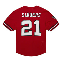 Deion Sanders Atlanta Falcons Retired Player Name & Number Mesh Top - Red Tops