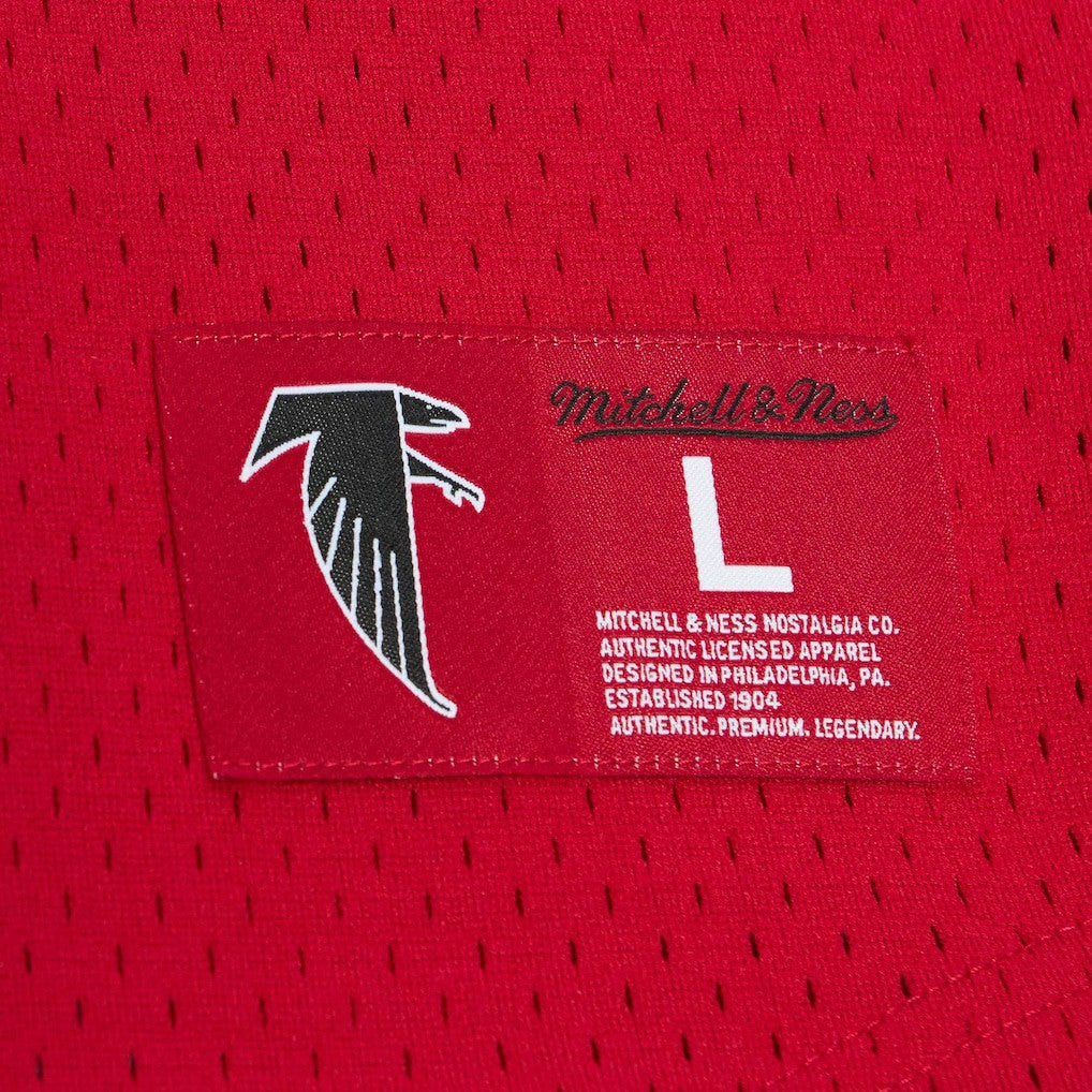 Deion Sanders Atlanta Falcons Retired Player Name & Number Mesh Top - Red Tops
