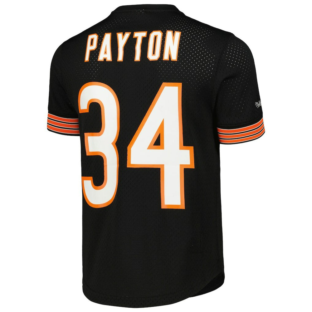 Walter Payton Chicago Bears Retired Player Name & Number Mesh Top - Black Tops