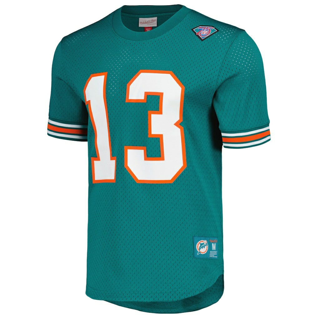 Dan Marino Miami Dolphins Retired Player Name & Number Mesh Top - Aqua Tops
