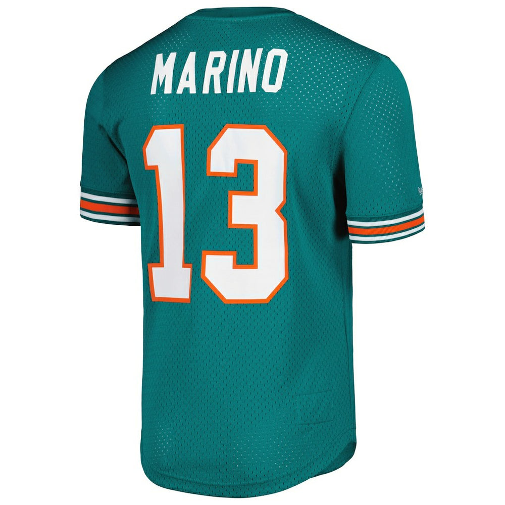 Dan Marino Miami Dolphins Retired Player Name & Number Mesh Top - Aqua Tops