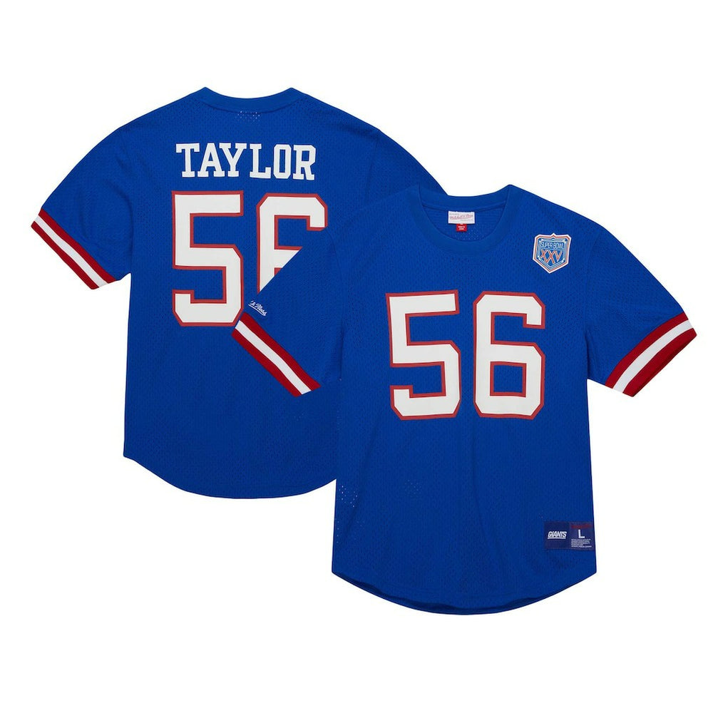 Lawrence Taylor New York Giants Retired Player Name & Number Mesh Top - Royal Tops