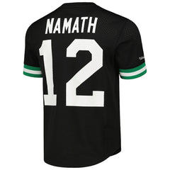 Joe Namath New York Jets Retired Player Name & Number Mesh Top - Black Tops