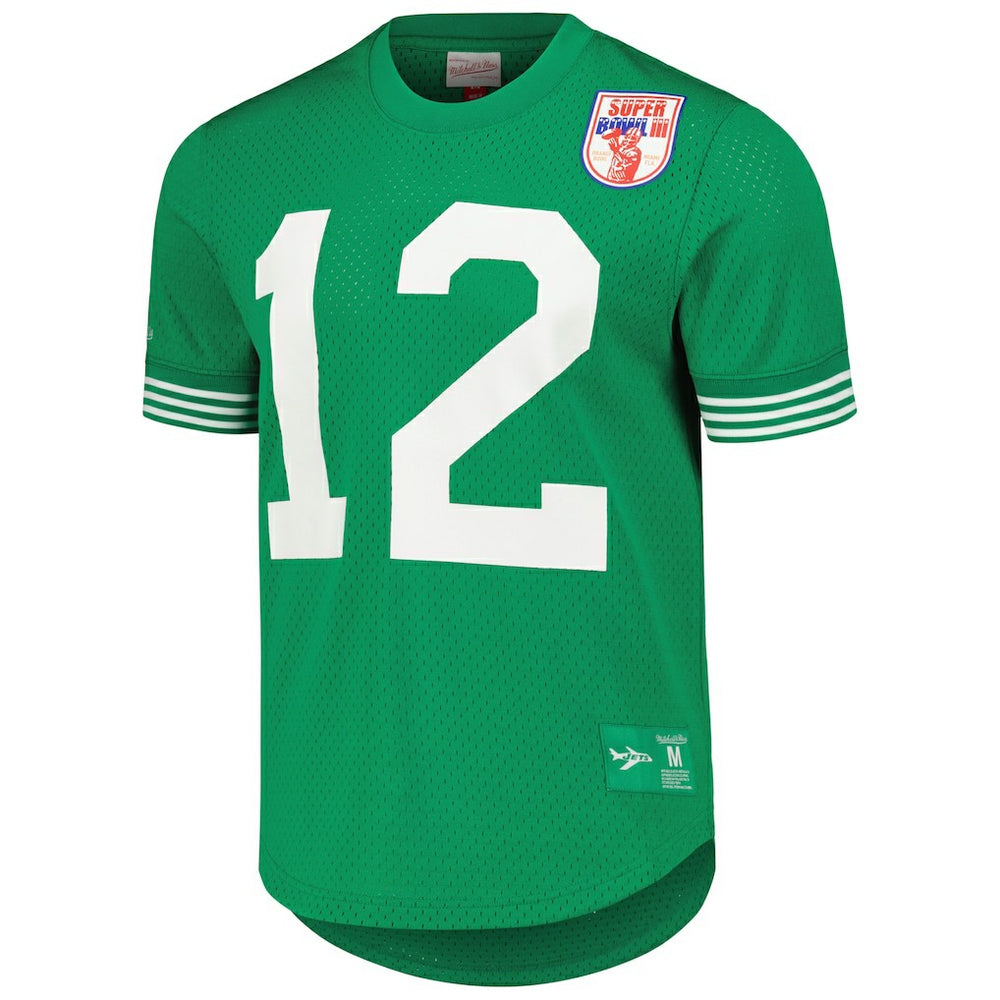 Joe Namath New York Jets Retired Player Name & Number Mesh Top - Kelly Green Tops