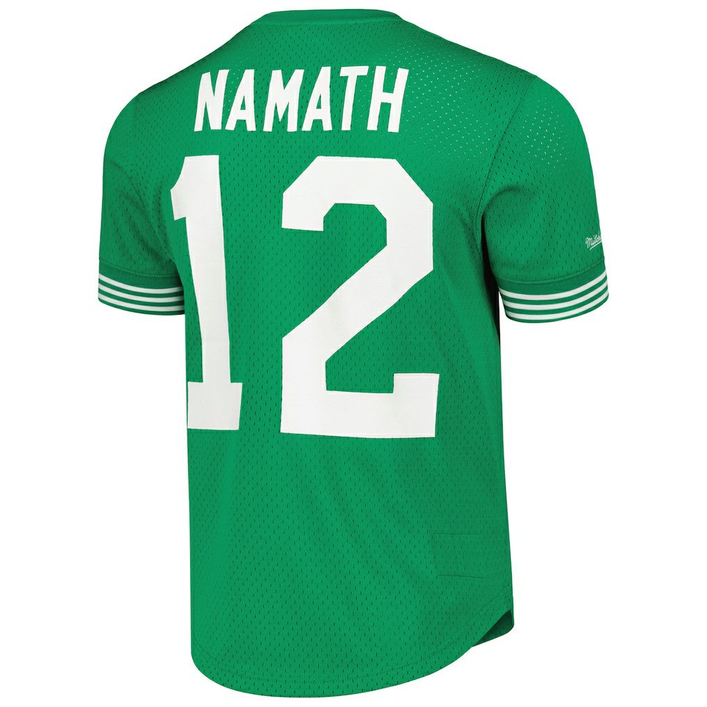 Joe Namath New York Jets Retired Player Name & Number Mesh Top - Kelly Green Tops