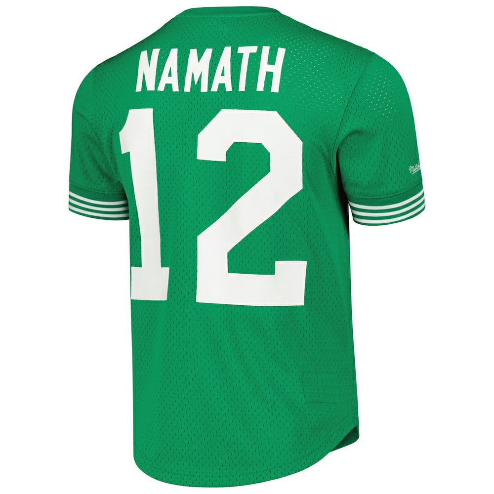 Joe Namath New York Jets Retired Player Name & Number Mesh Top - Kelly Green Tops