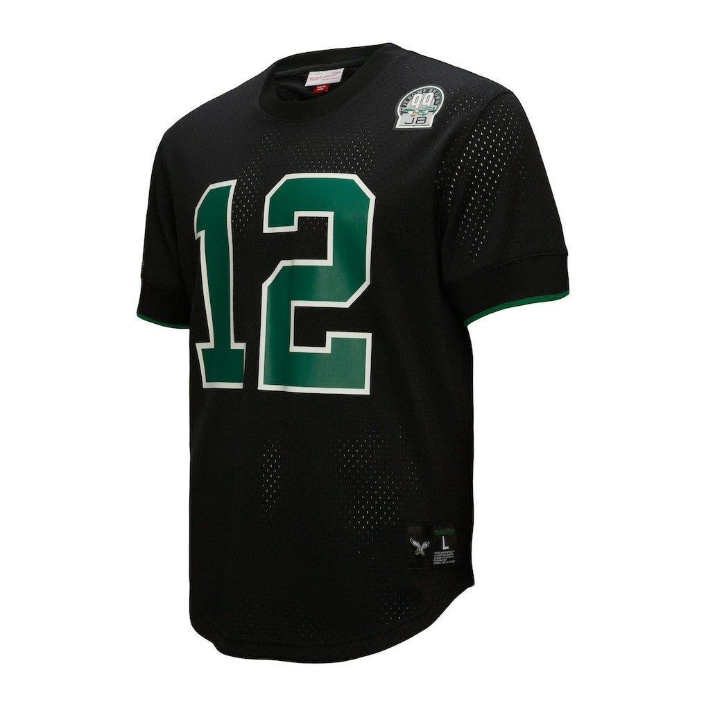 Randall Cunningham Philadelphia Eagles Retired Player Name & Number Mesh Top - Black Tops