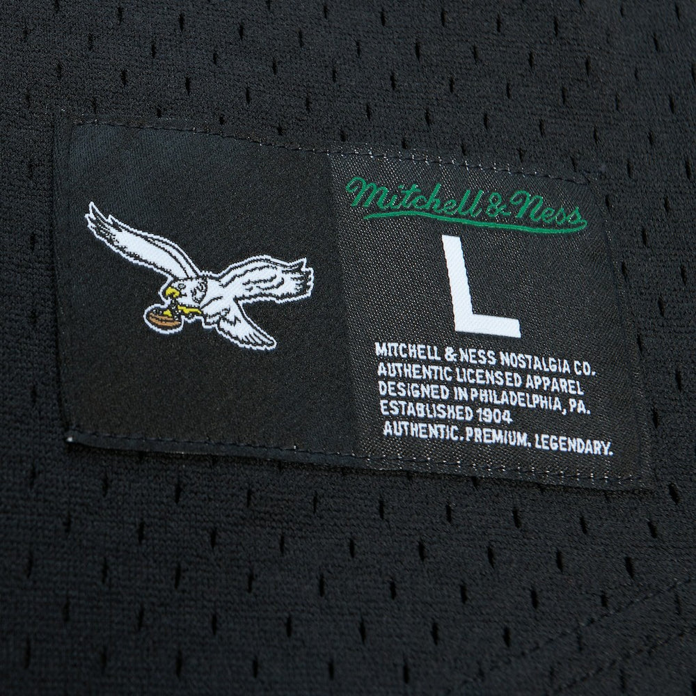Randall Cunningham Philadelphia Eagles Retired Player Name & Number Mesh Top - Black Tops