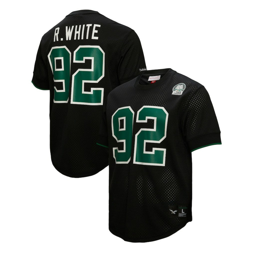 Reggie White Philadelphia Eagles Retired Player Name & Number Mesh Top - Black Tops
