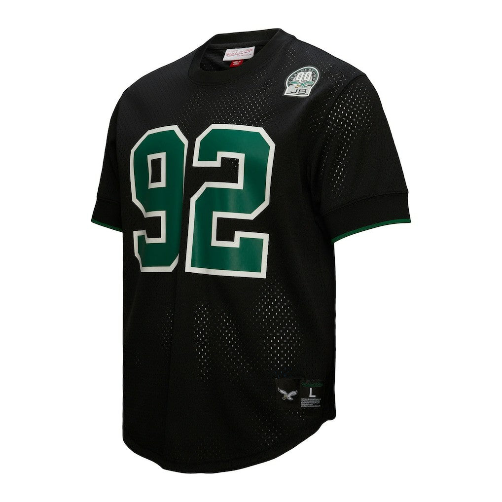 Reggie White Philadelphia Eagles Retired Player Name & Number Mesh Top - Black Tops