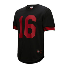 Joe Montana San Francisco 49ers Retired Player Name & Number Mesh Top - Black Tops