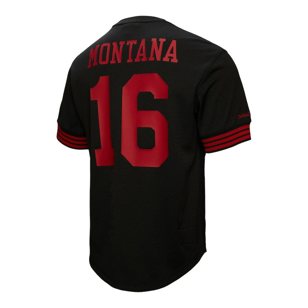 Joe Montana San Francisco 49ers Retired Player Name & Number Mesh Top - Black Tops