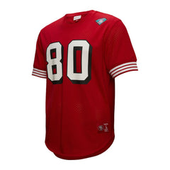 Jerry Rice San Francisco 49ers Retired Player Name & Number Mesh Top - Scarlet Tops