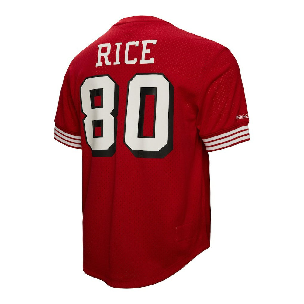 Jerry Rice San Francisco 49ers Retired Player Name & Number Mesh Top - Scarlet Tops