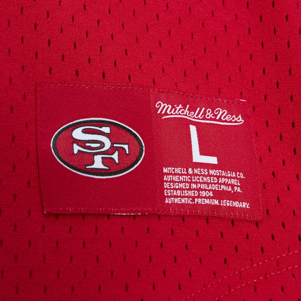 Jerry Rice San Francisco 49ers Retired Player Name & Number Mesh Top - Scarlet Tops