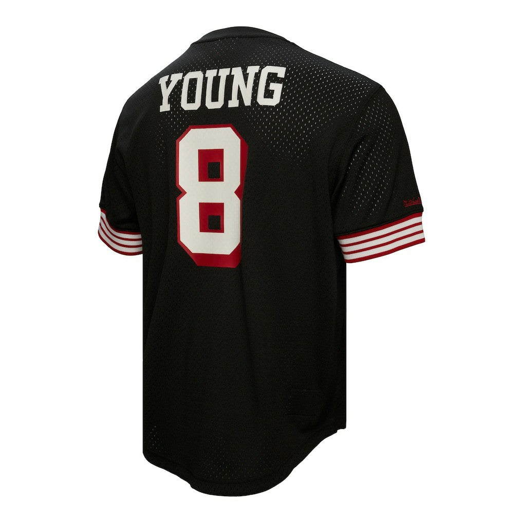 Steve Young San Francisco 49ers Retired Player Name & Number Mesh Top - Black Tops