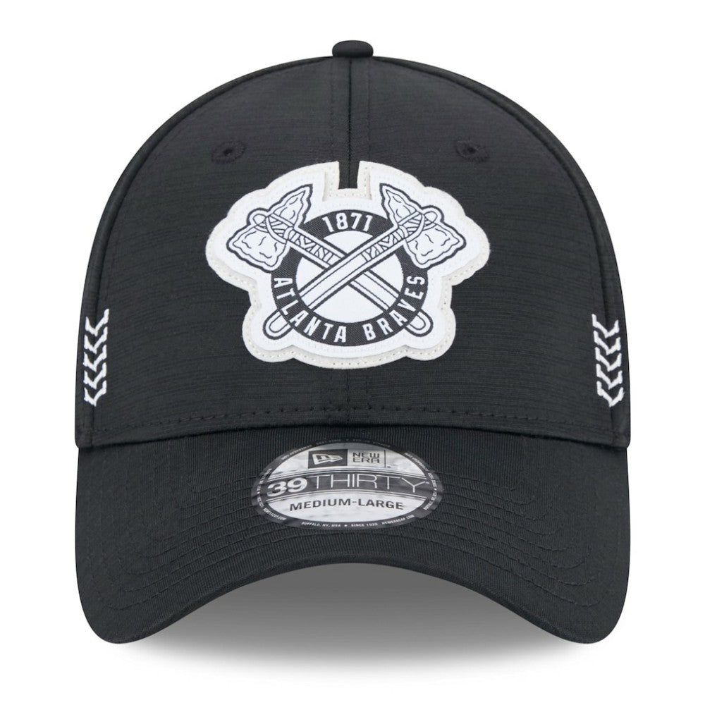Atlanta Braves New Era 2024 Clubhouse 39THIRTY Flex Hat - Black Hats