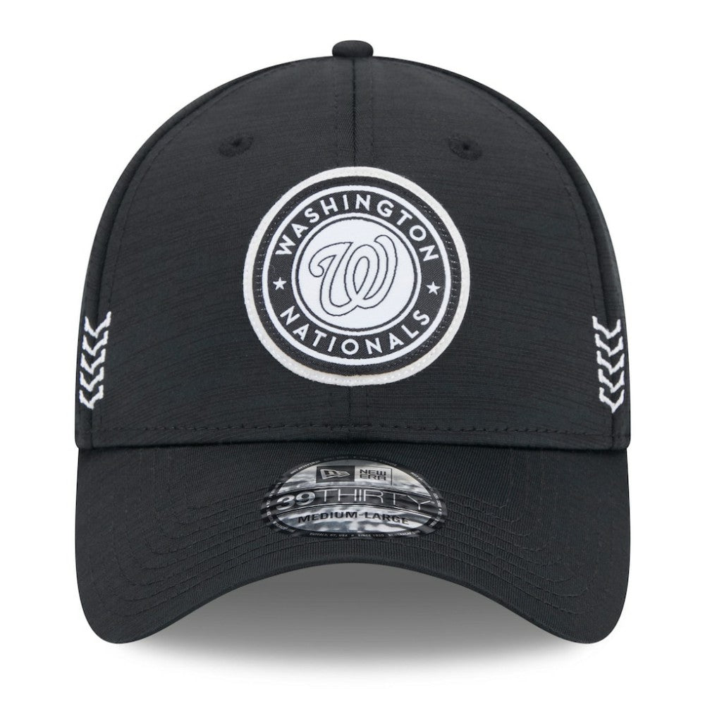 Washington Nationals New Era 2024 Clubhouse 39THIRTY Flex Hat - Black Hats