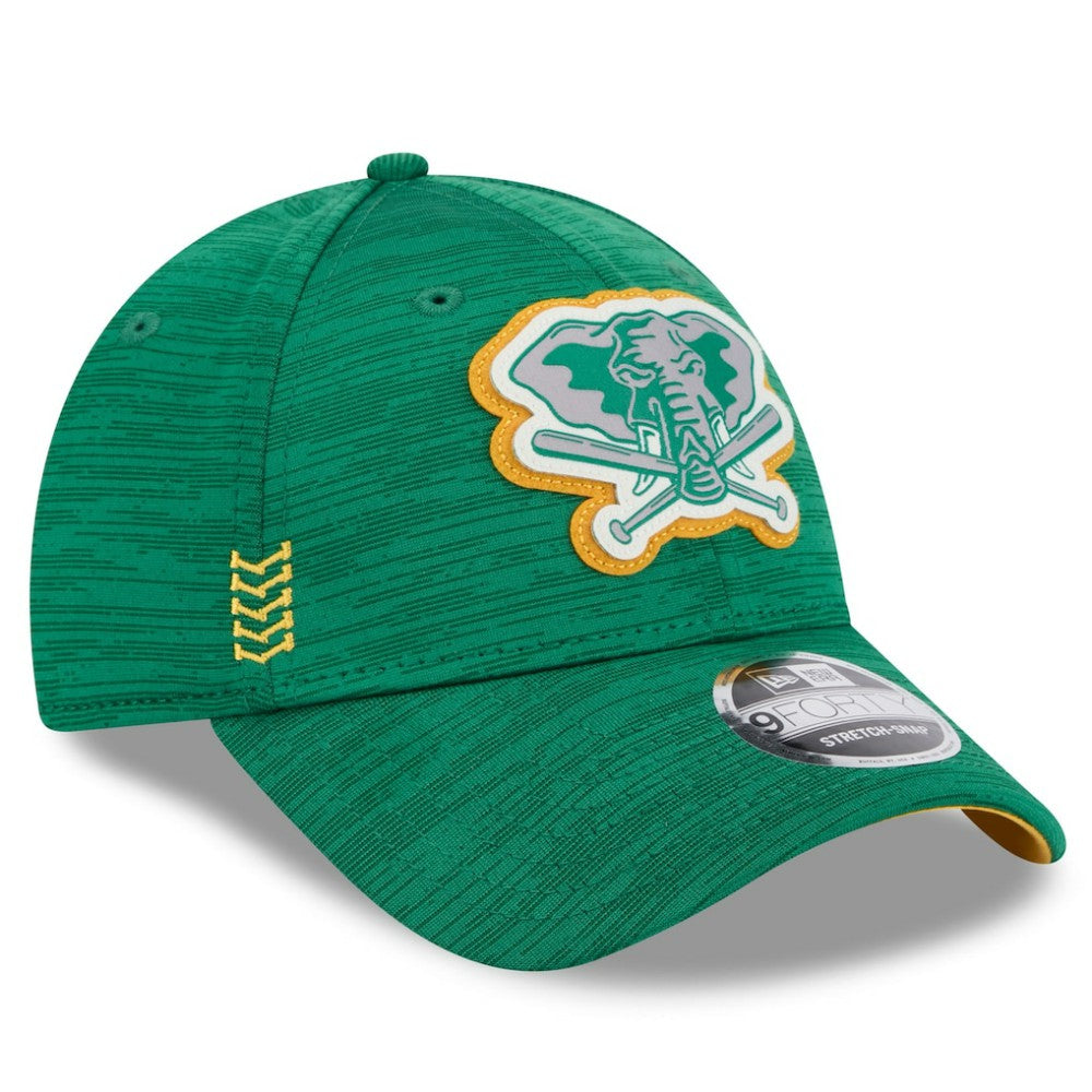 Athletics New Era 2024 Clubhouse 9FORTY Adjustable Hat - Green Hats