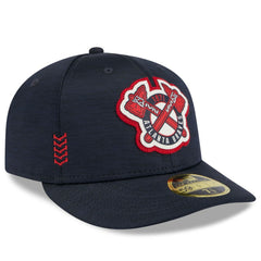 Atlanta Braves New Era 2024 Clubhouse Low Profile 59FIFTY Fitted Hat - Navy Hats