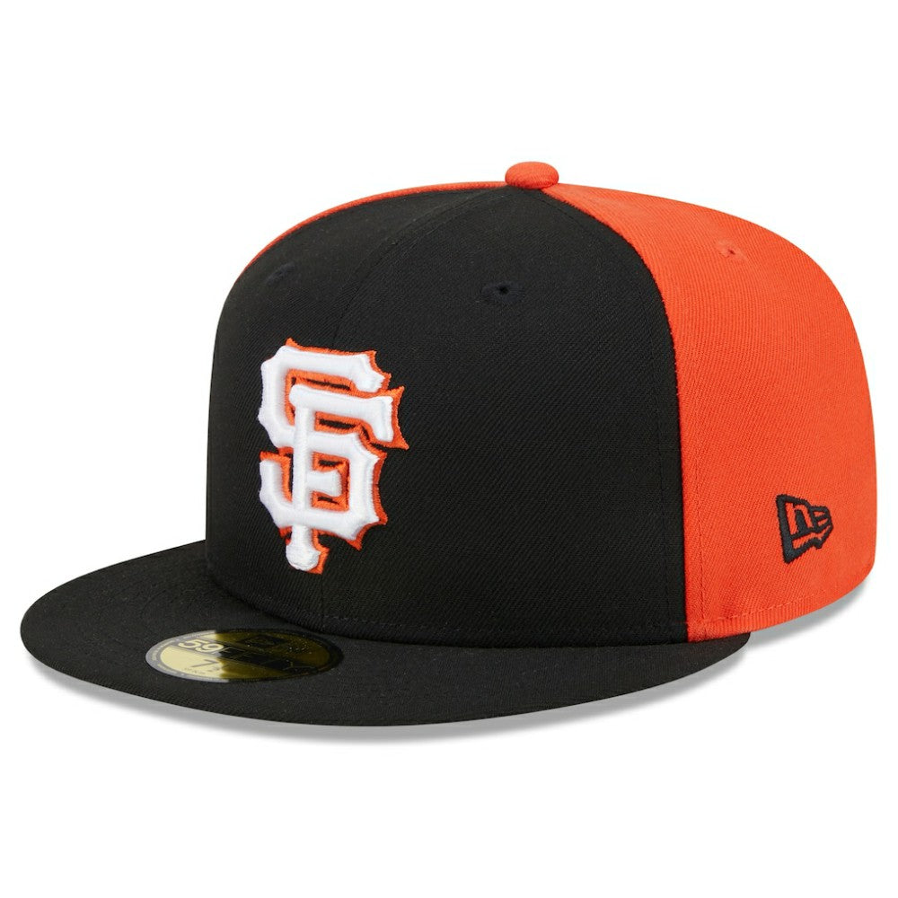 San Francisco Giants New Era Gameday Sideswipe 59FIFTY Fitted Hat - Black/Orange Hats
