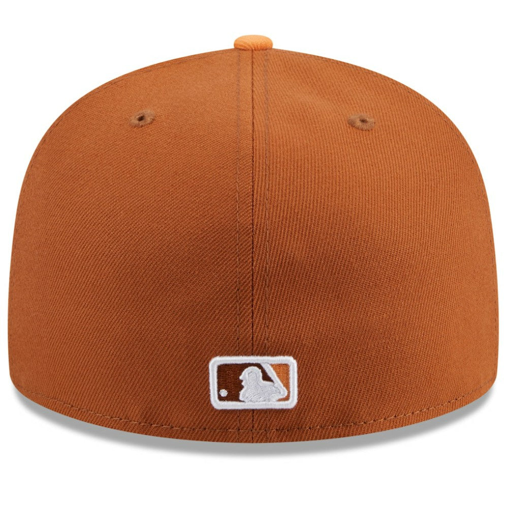 Cincinnati Reds New Era Spring Color Basic Two-Tone 59FIFTY Fitted Hat - Brown/Orange Hats