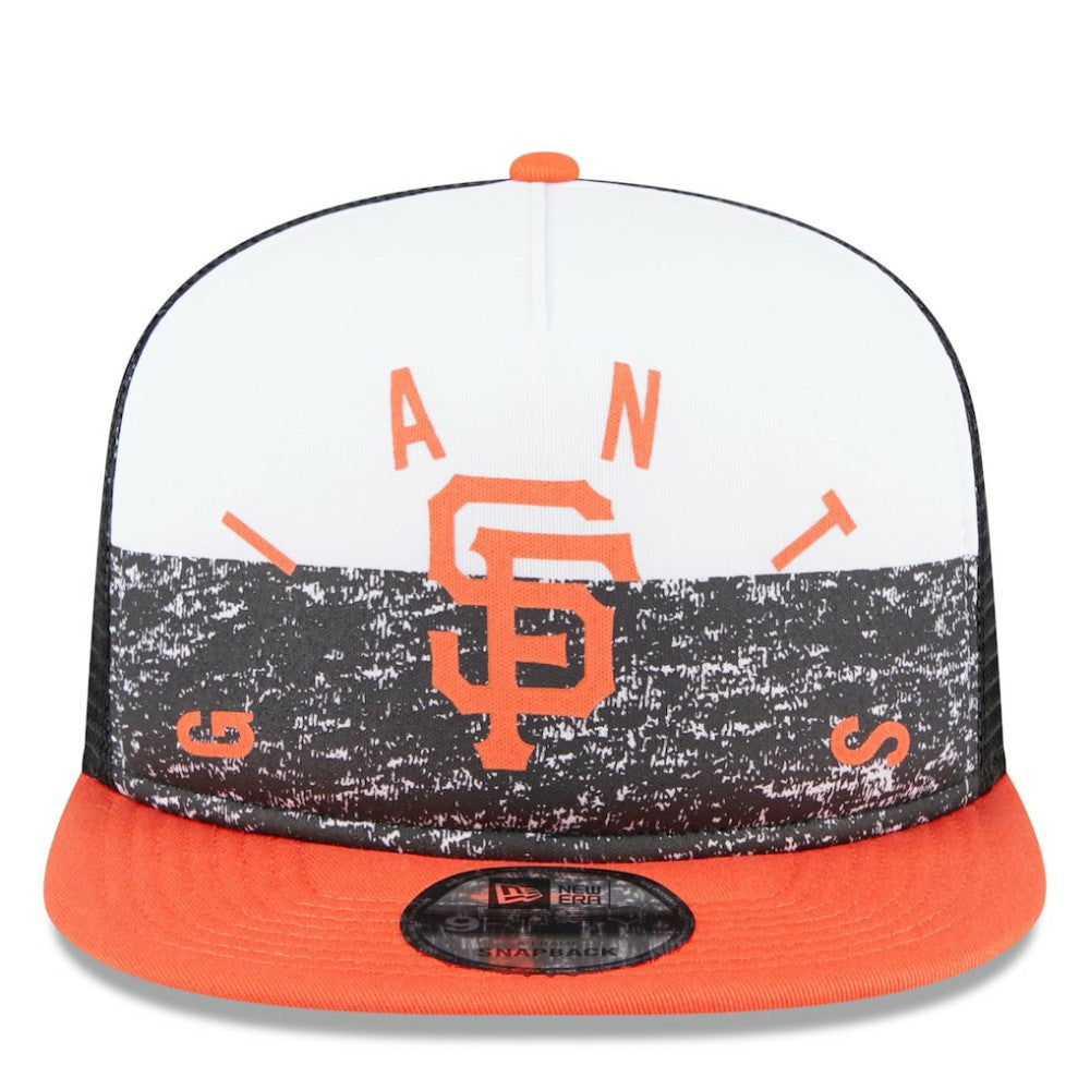 San Francisco Giants New Era Team Foam Front A-Frame Trucker 9FIFTY Snapback Hat - White/Orange Hats