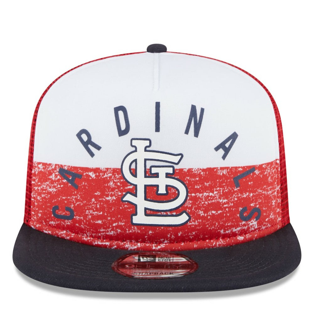 St. Louis Cardinals New Era Team Foam Front A-Frame Trucker 9FIFTY Snapback Hat - White/Red Hats