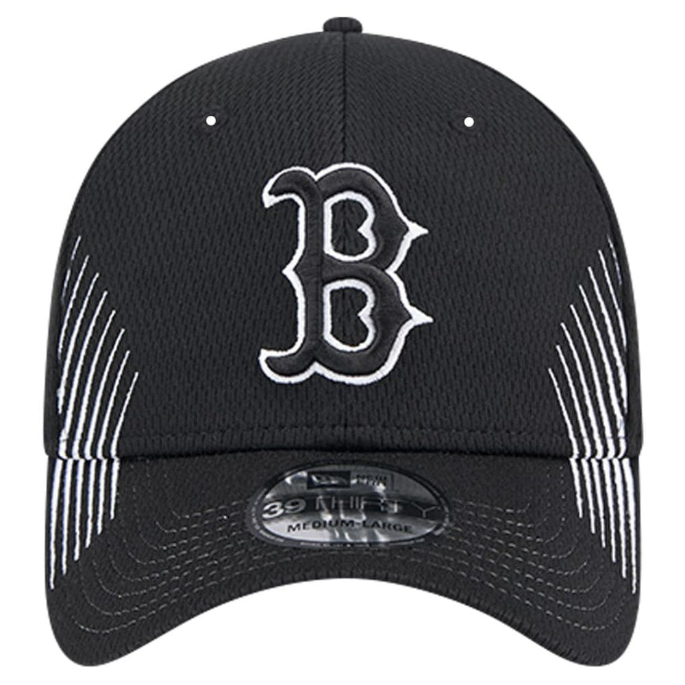 Boston Red Sox New Era Active Dash Mark 39THIRTY Flex Hat - Black Hats