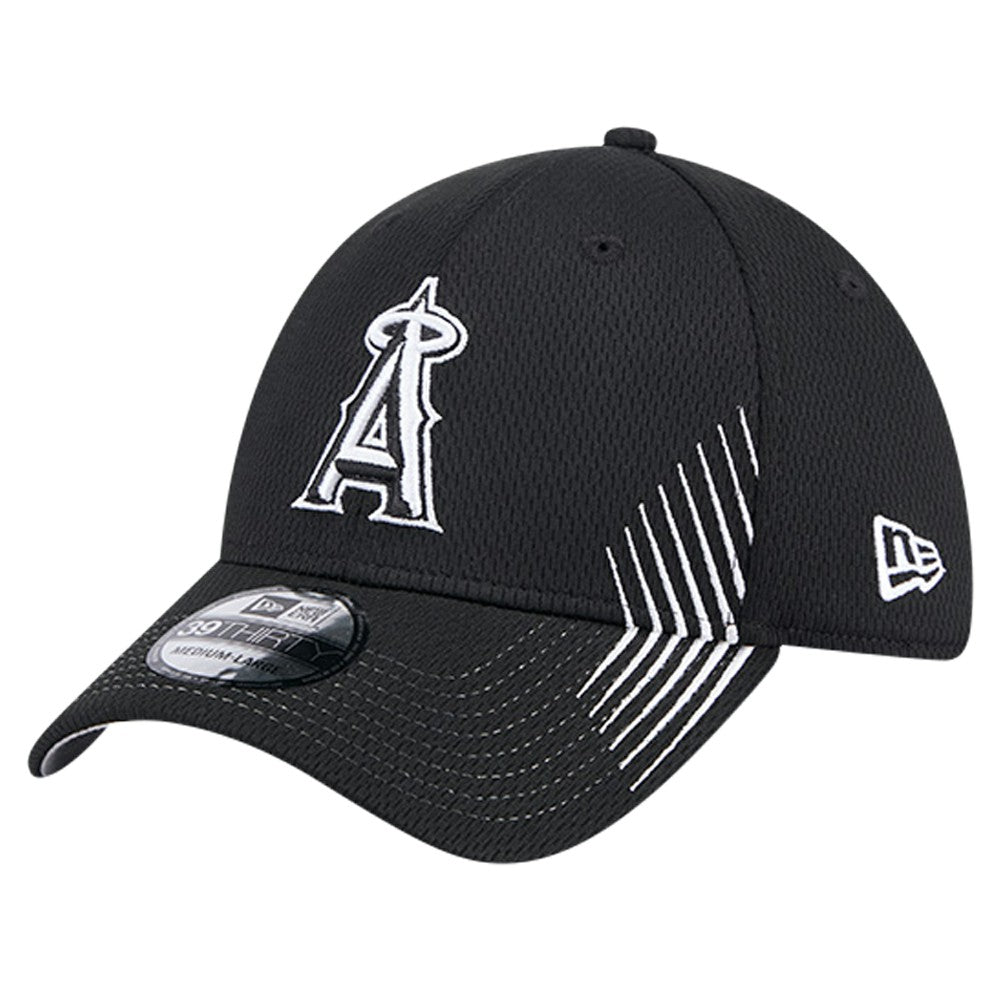 Los Angeles Angels New Era Active Dash Mark 39THIRTY Flex Hat - Black Hats