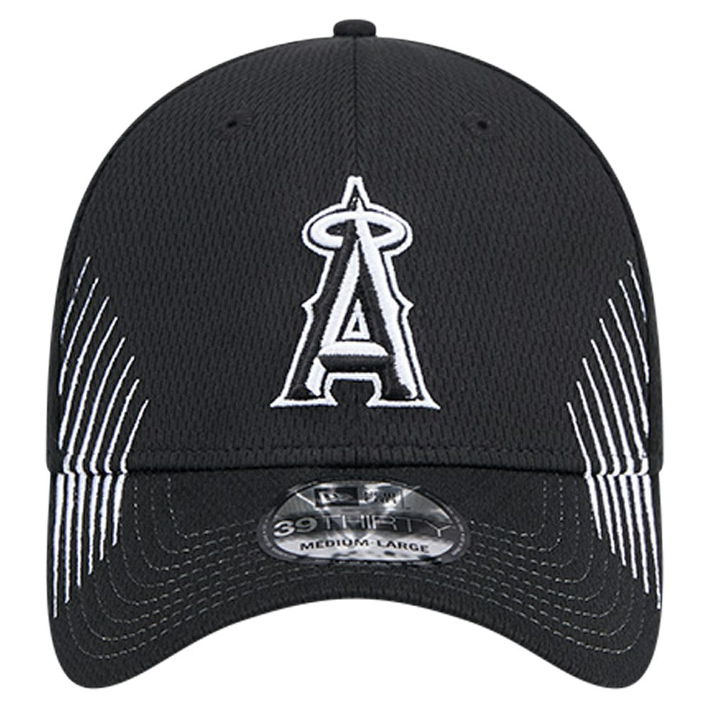Los Angeles Angels New Era Active Dash Mark 39THIRTY Flex Hat - Black Hats